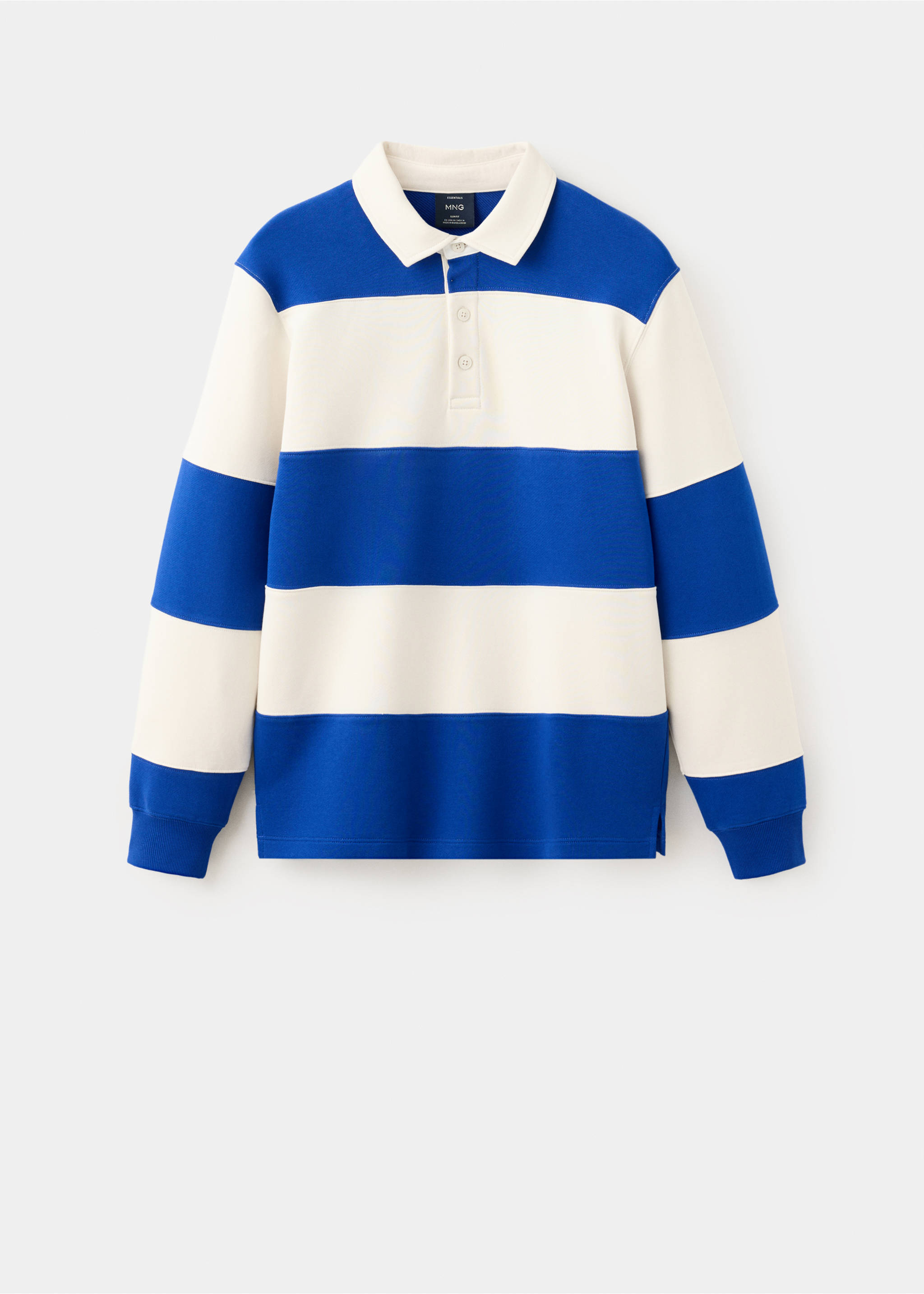 100% cotton striped sweatshirt - Article without model, Ink Blue. Ref: 37044436-00.