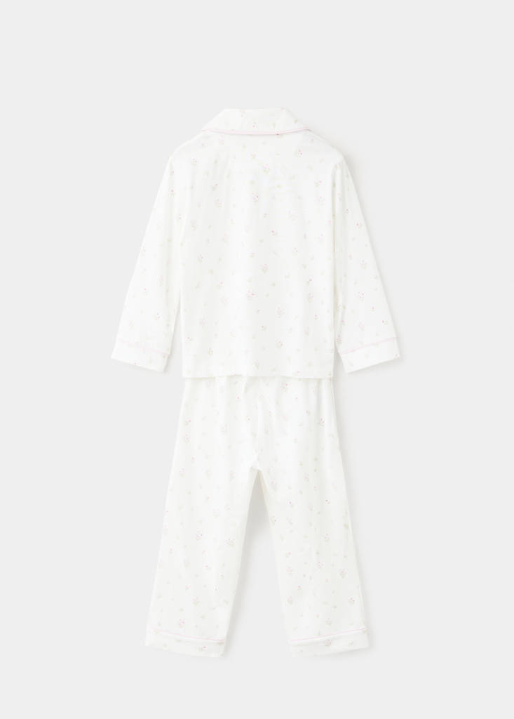 Floral-print pyjama set — Off White