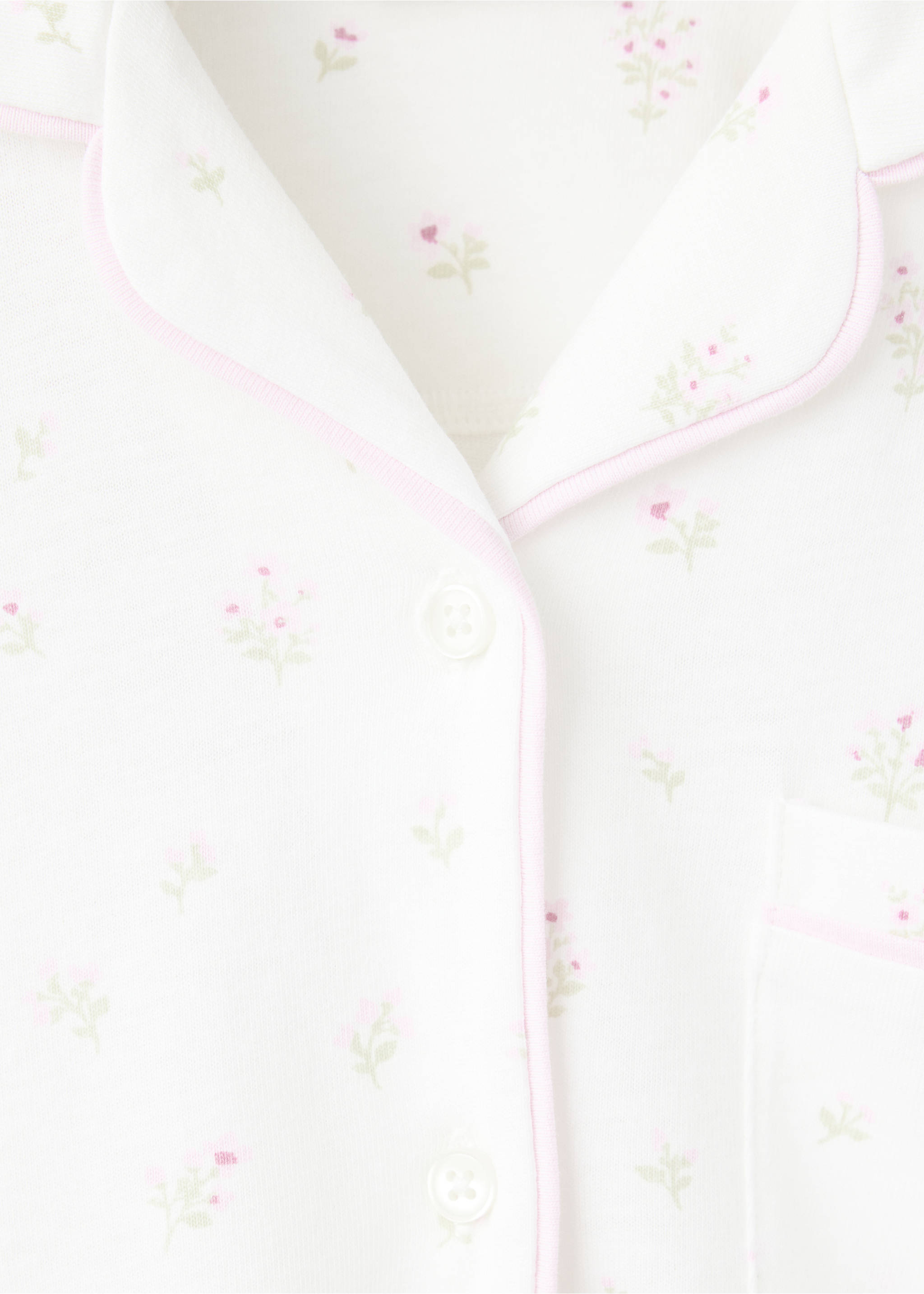 Floral-print pyjama set - Details of the article 8, Off White. Ref: 37044437-00.