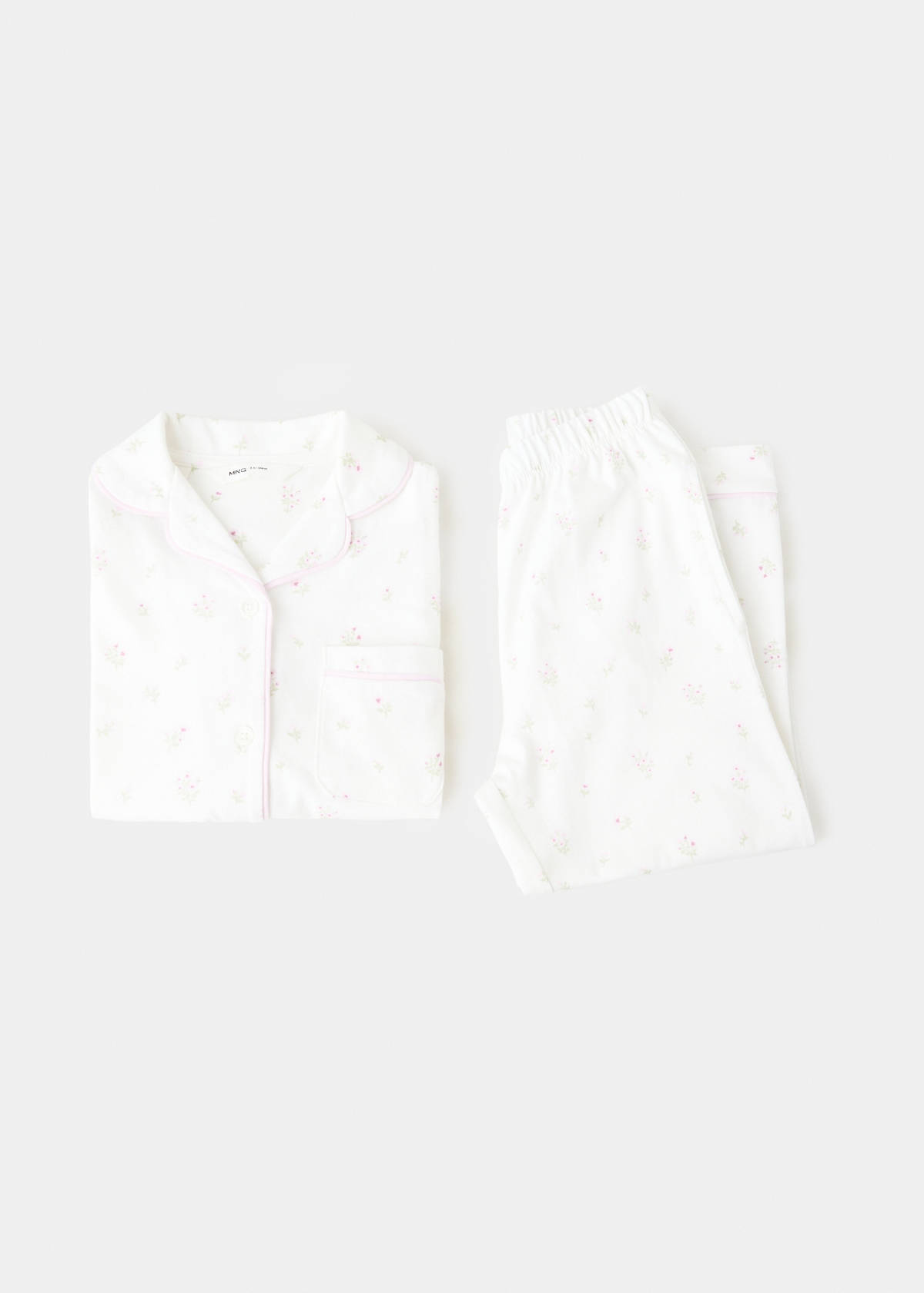 Floral-print pyjama set — Off White