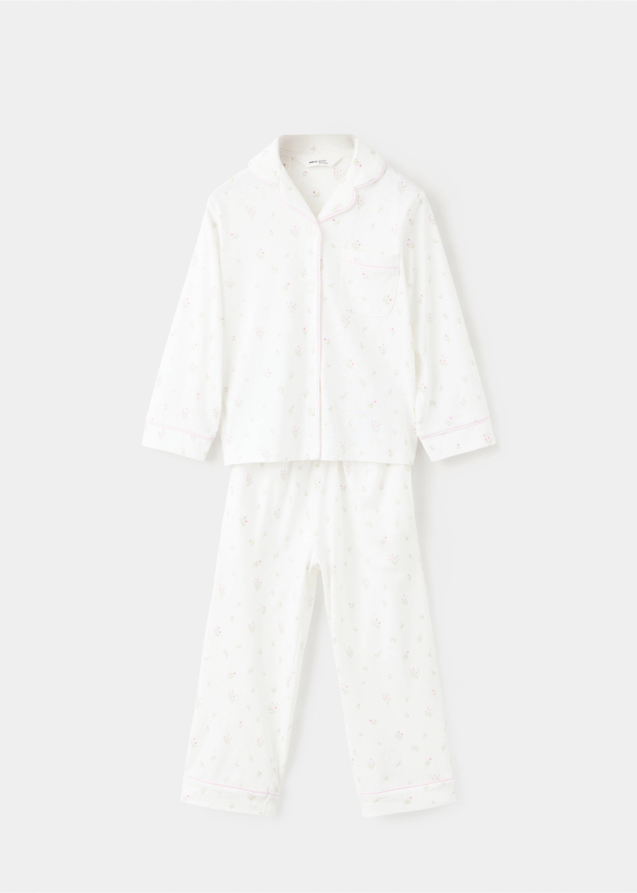 Floral-print pyjama set - Article without model, Off White. Ref: 37044437-00.