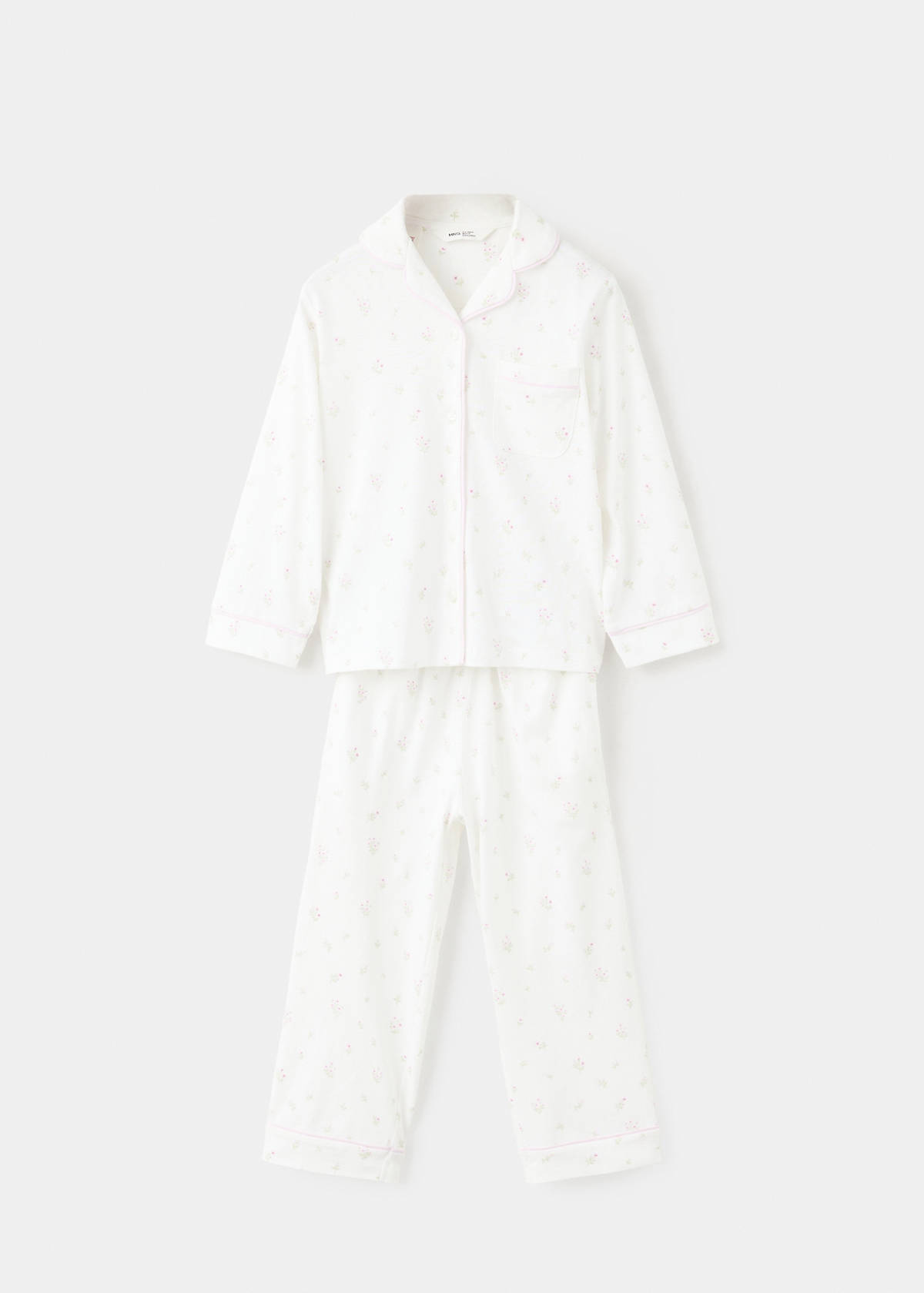 Floral-print pyjama set — Off White