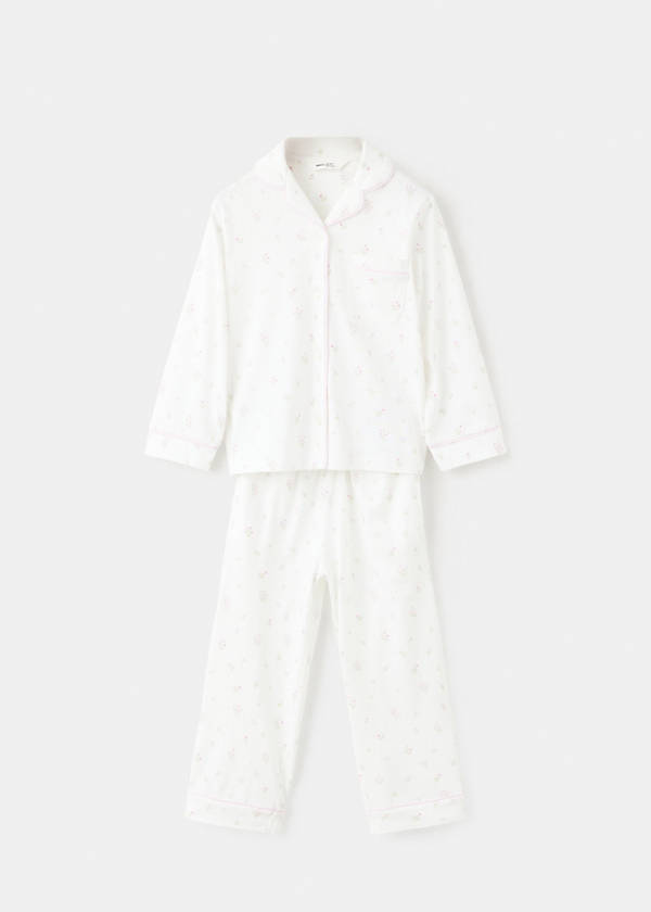 Floral-print pyjama set — Off White
