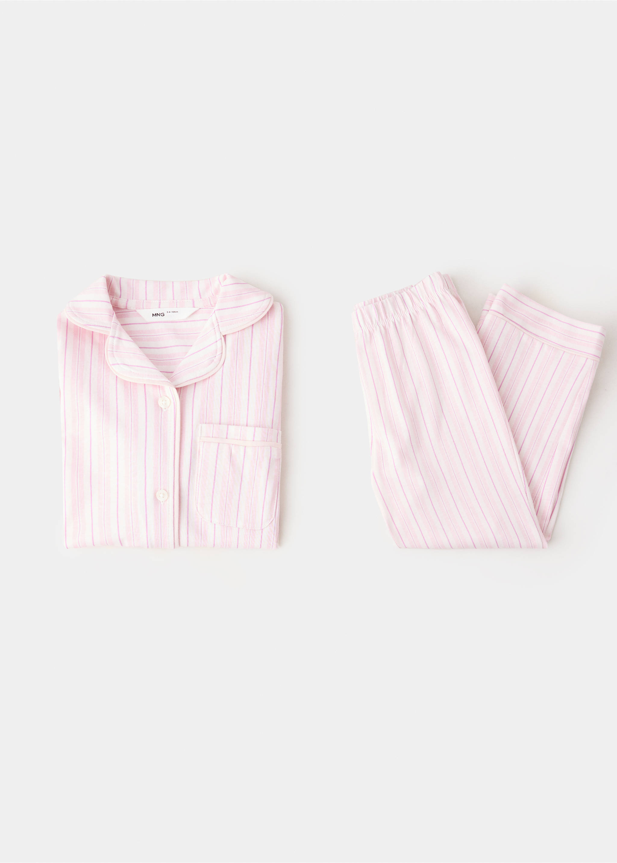 Gestreiftes Pyjama-Set - Detail des Artikels 0, Rosa. Ref: 37044438-00.