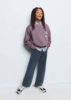 Balloon garment-dyed sweatshirt — Violet 2