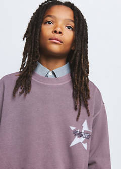 Balloon garment-dyed sweatshirt — Violet 4