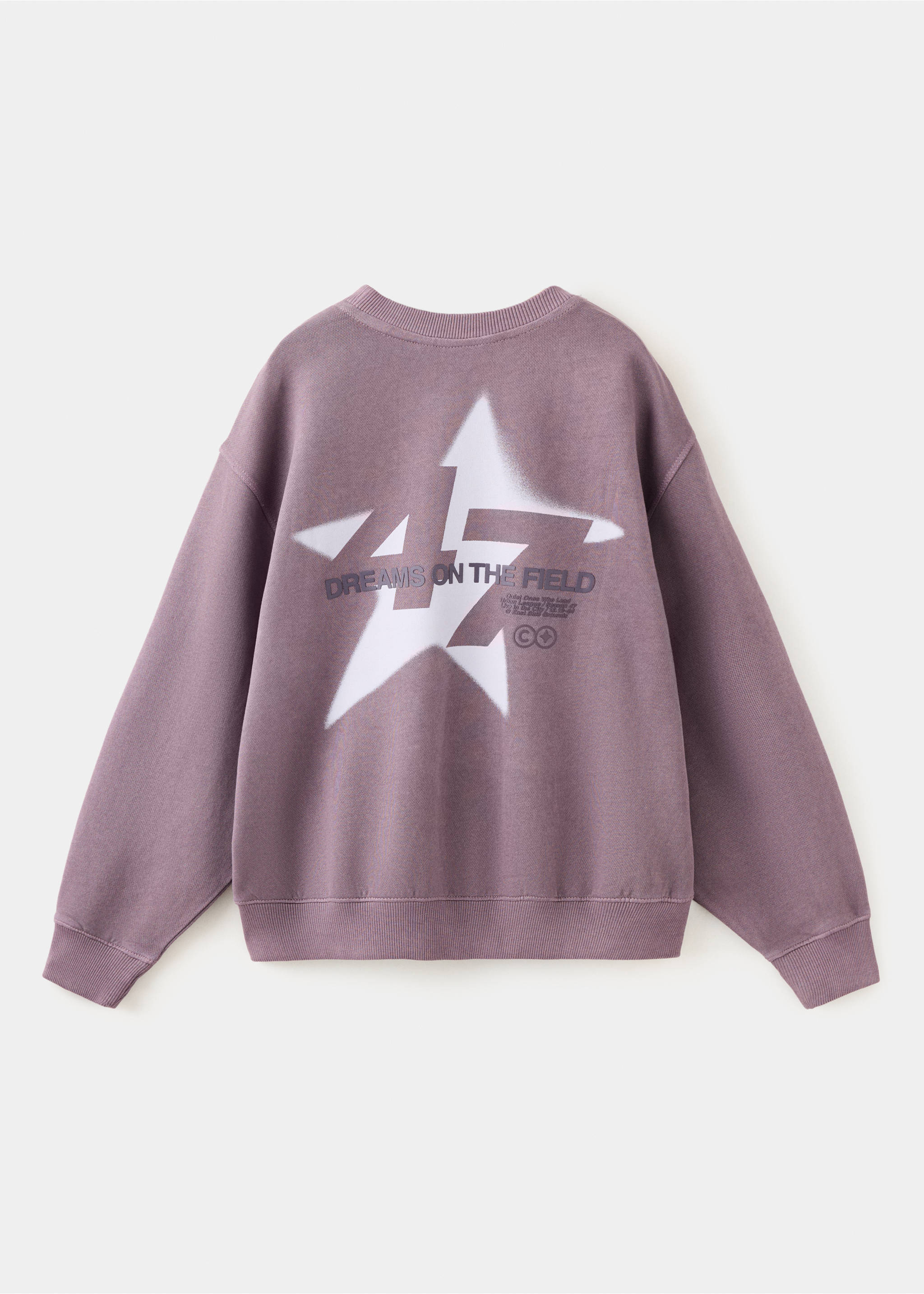 Balloon garment-dyed sweatshirt - Reverse of the article, Violet. Ref: 37044440-00.