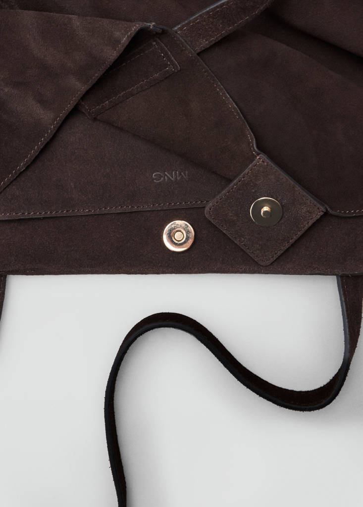 Leather shopper bag — Chocolate