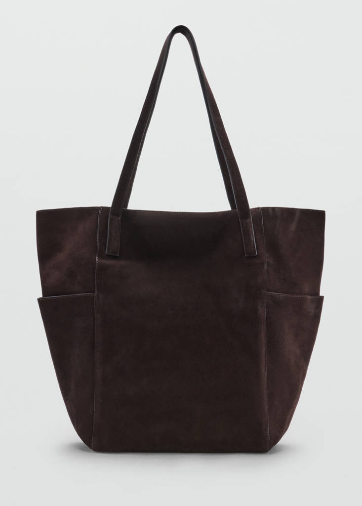 Leather shopper bag — Chocolate