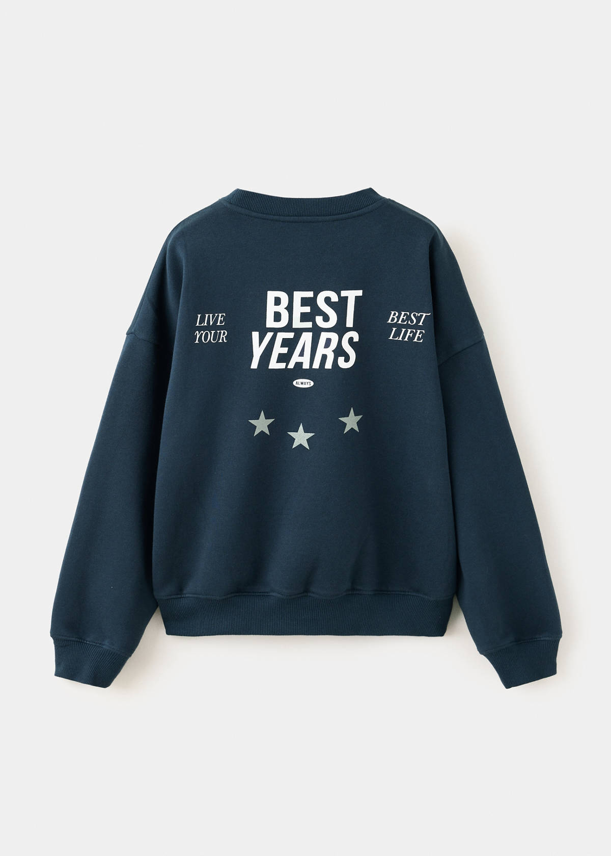 Relaxed sweatshirt with print detail — Navy