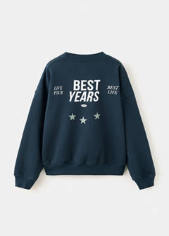 Relaxed sweatshirt with print detail — Navy 5