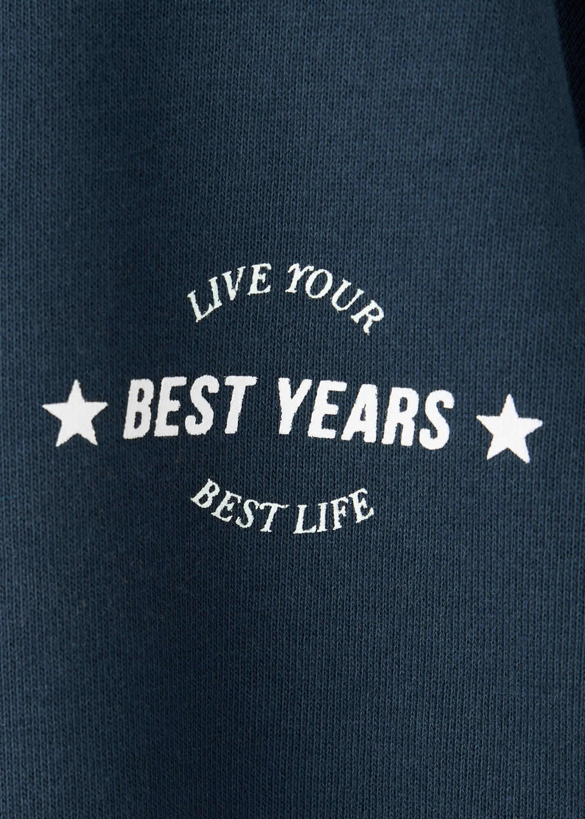 Relaxed sweatshirt with print detail — Navy