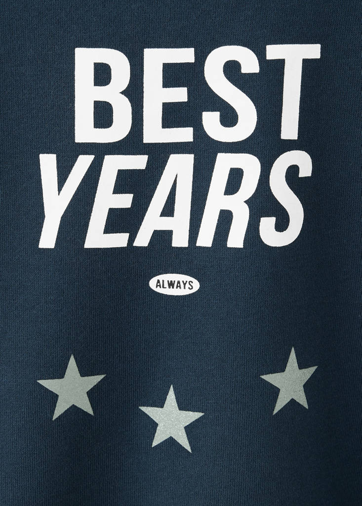 Relaxed sweatshirt with print detail — Navy