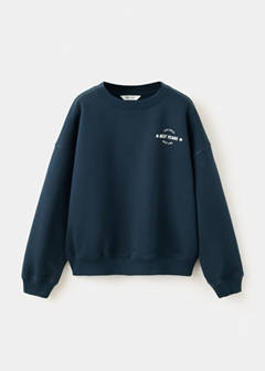 Relaxed sweatshirt with print detail — Navy 3