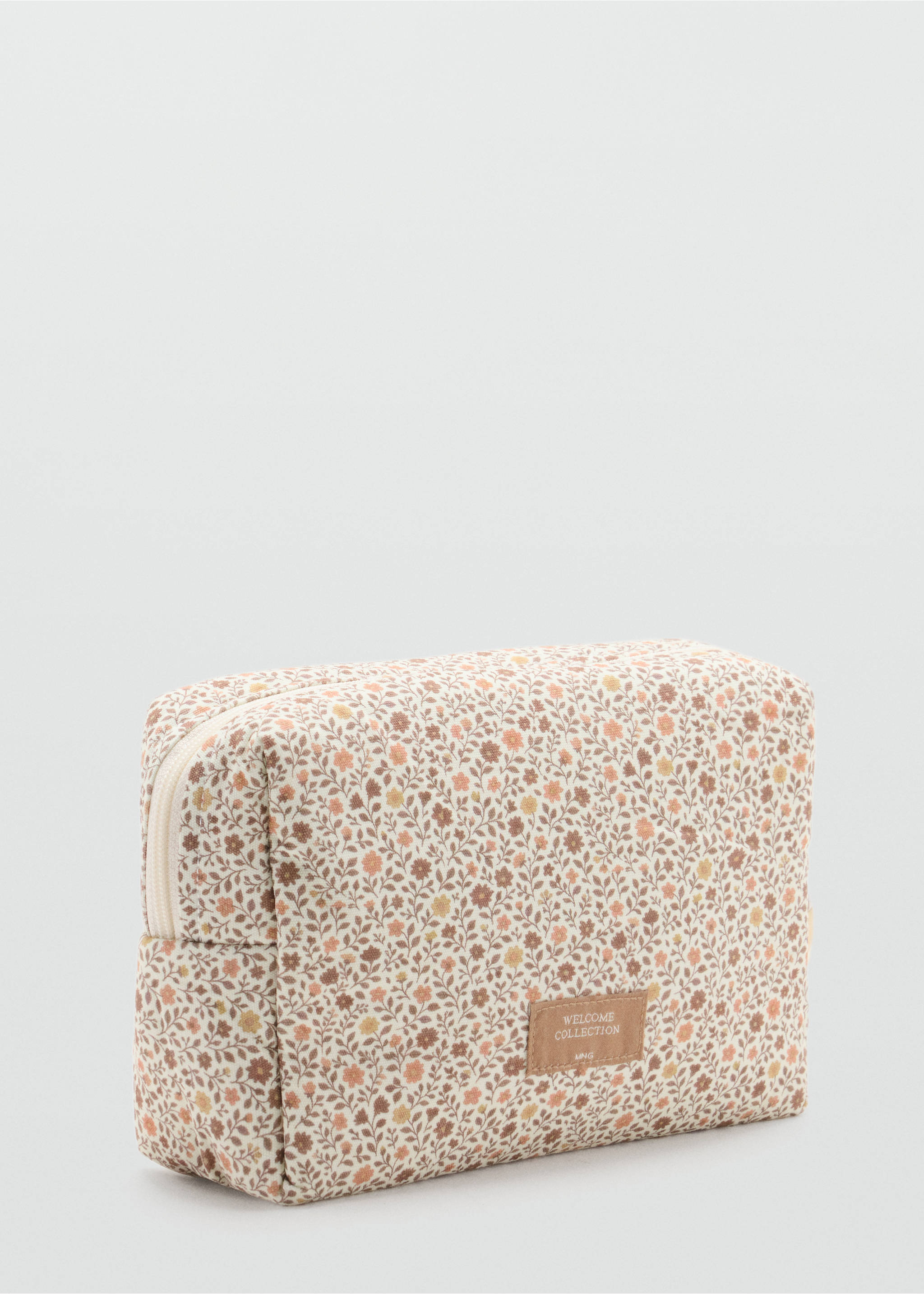Neceser estampado floral - Plano medio, Blanco roto. Ref: 37044447-00.