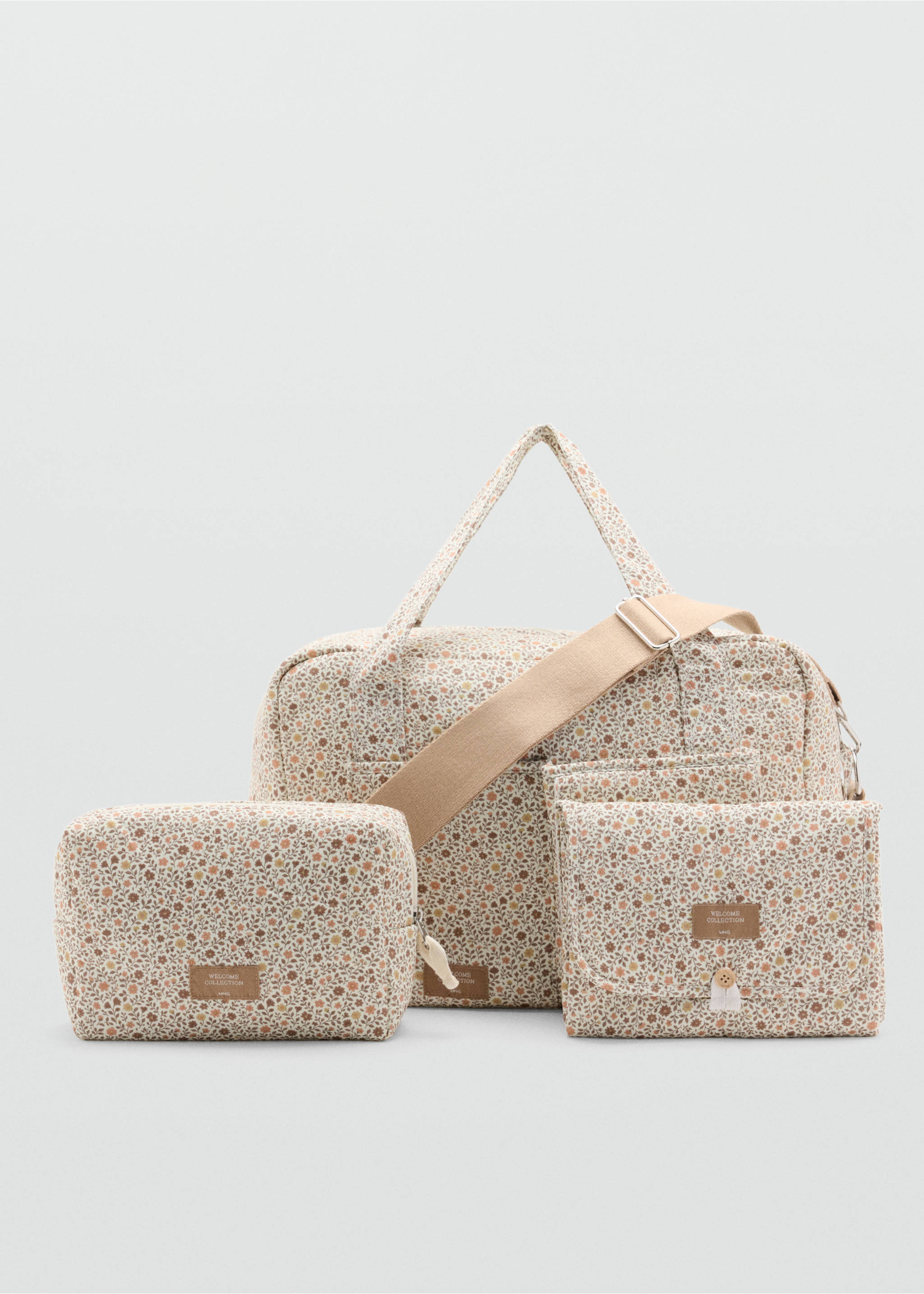 Neceser estampado floral - Detalle del artículo 3, Blanco roto. Ref: 37044447-00.