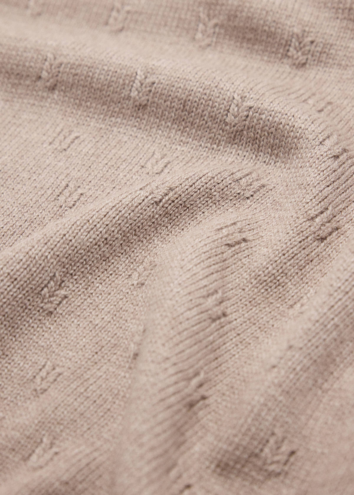 Knitted swaddle with openwork details — Medium Brown