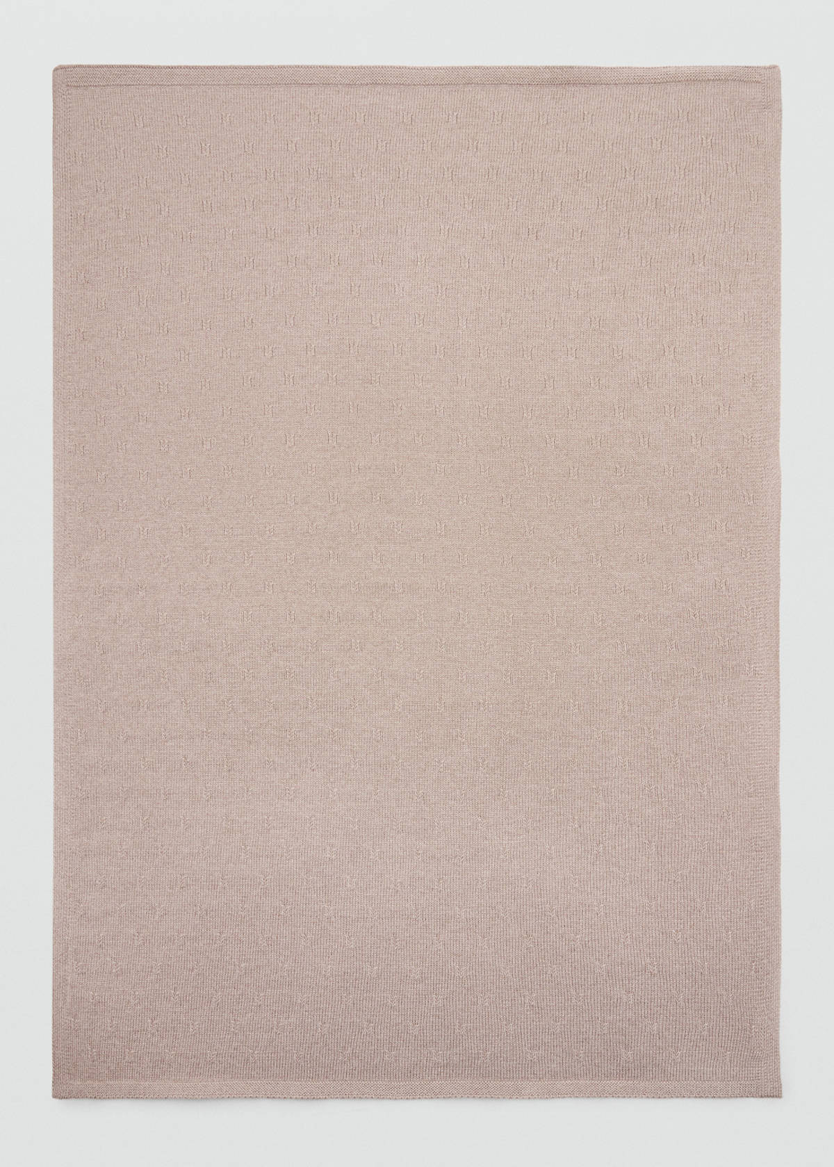 Knitted swaddle with openwork details — Medium Brown