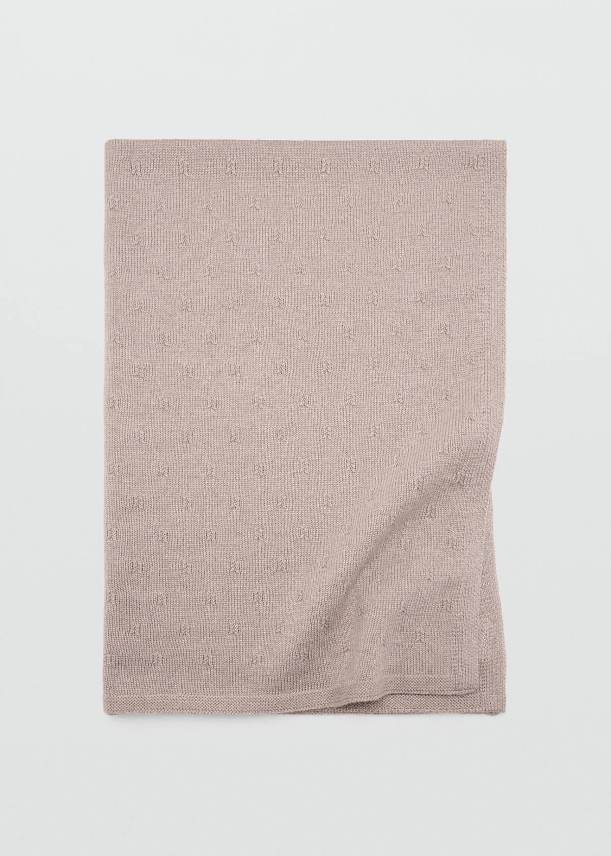 Knitted swaddle with openwork details — Medium Brown