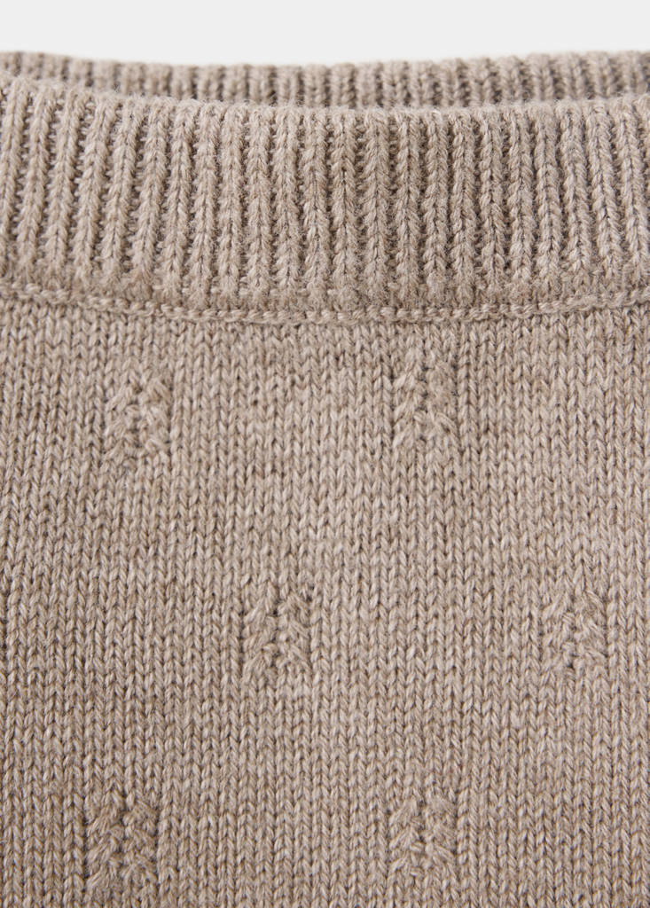 Openwork knit leggings — Medium Brown