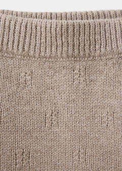 Openwork knit leggings — Medium Brown 2