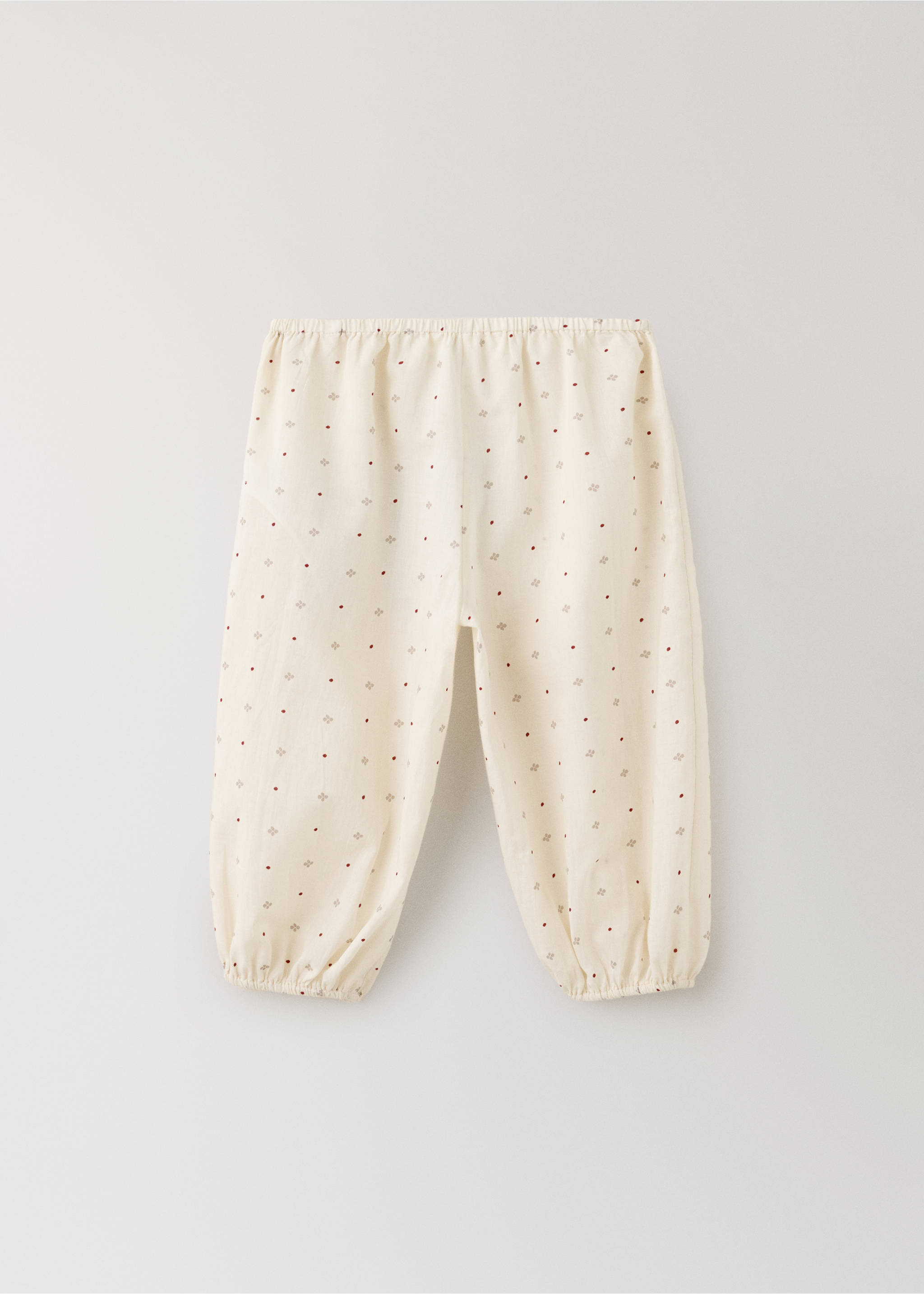Gemusterte Pyjama-Hose - Detail des Artikels 1, Cremeweiß. Ref: 37044453-00.