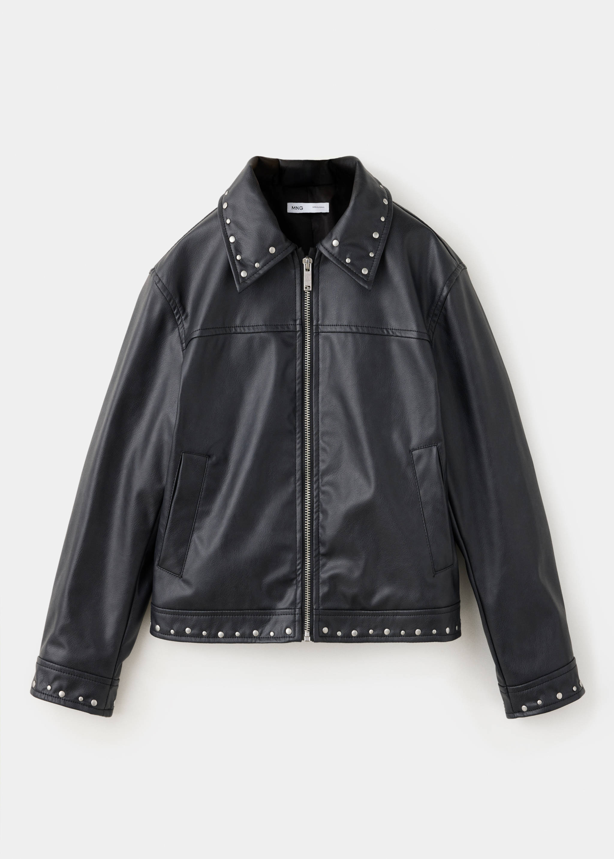 Veste effet cuir à clous - Article sans modèle