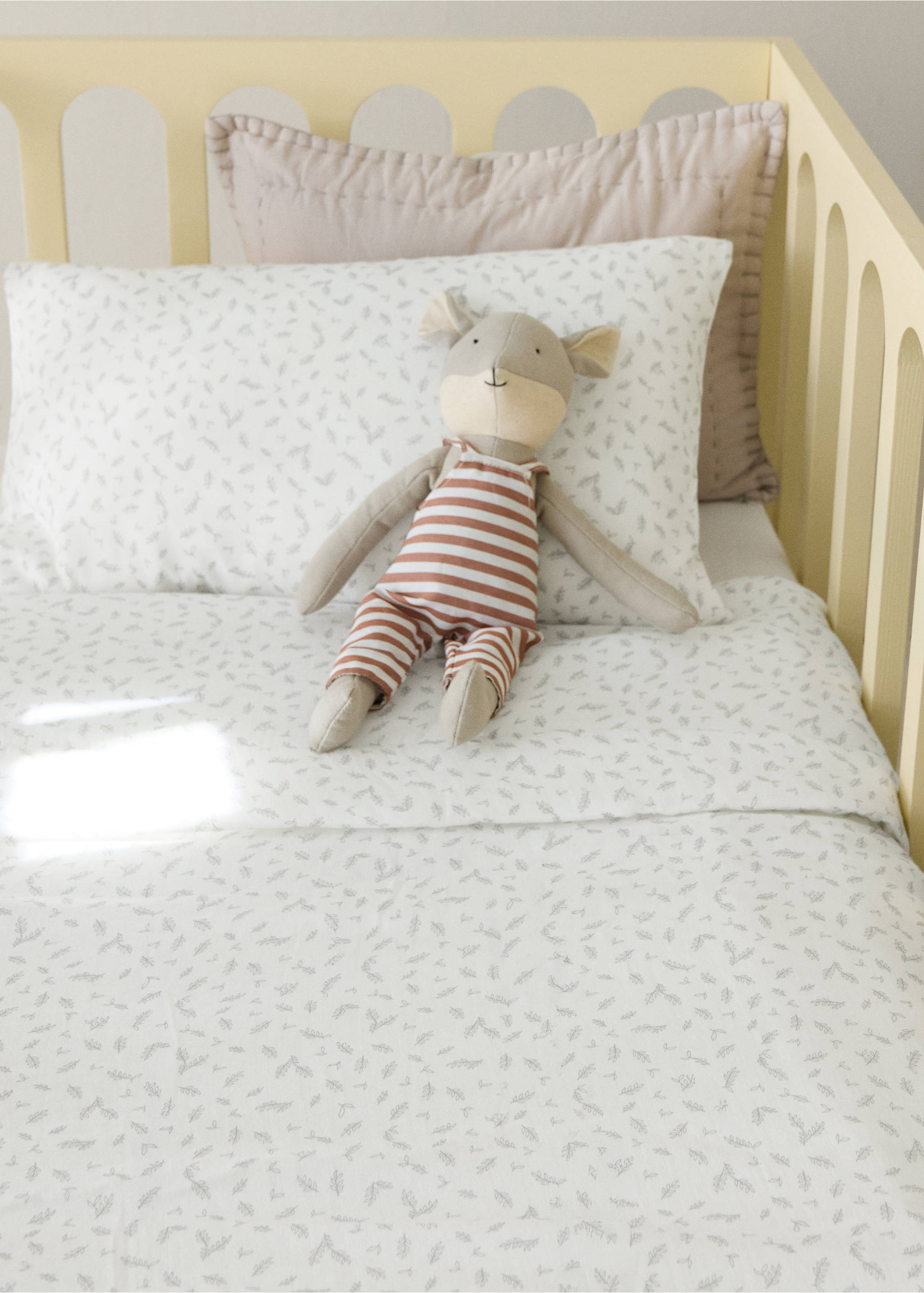 Printed cotton cot duvet cover - General plane, Ecru. Ref: 37044458-00.