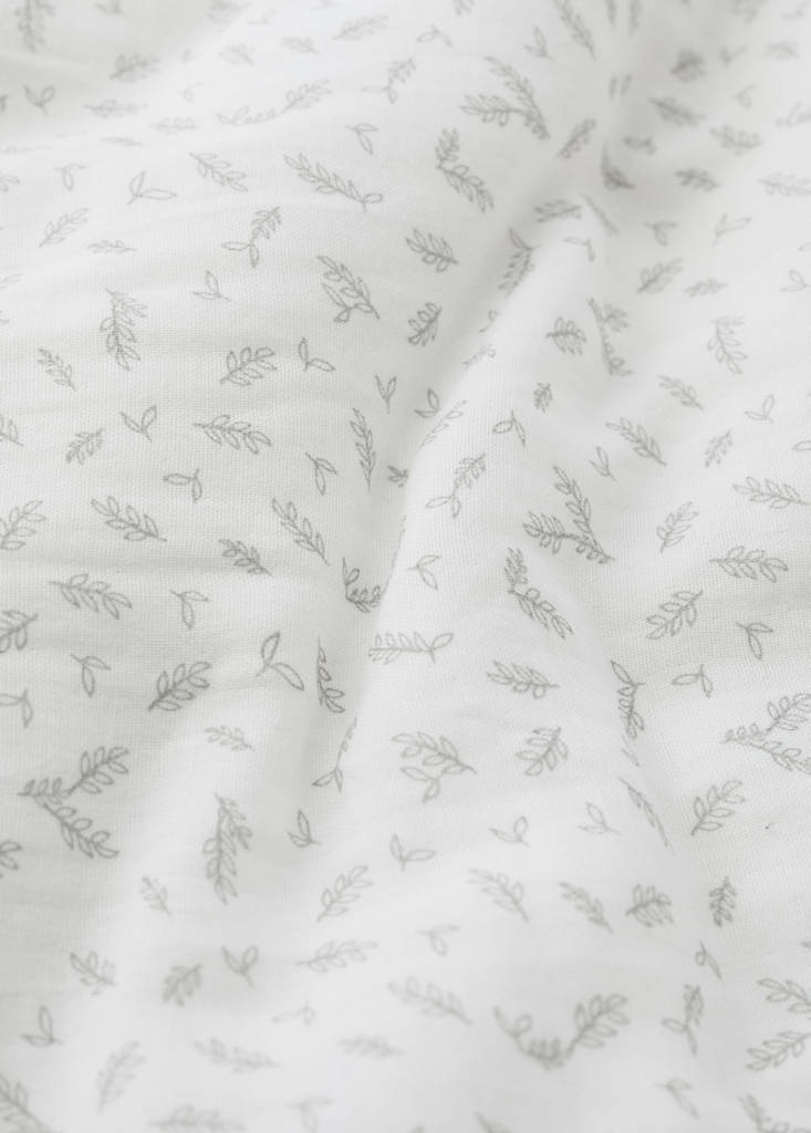Gemusterter Bettbezug aus Gaze für Babybett — Ecru