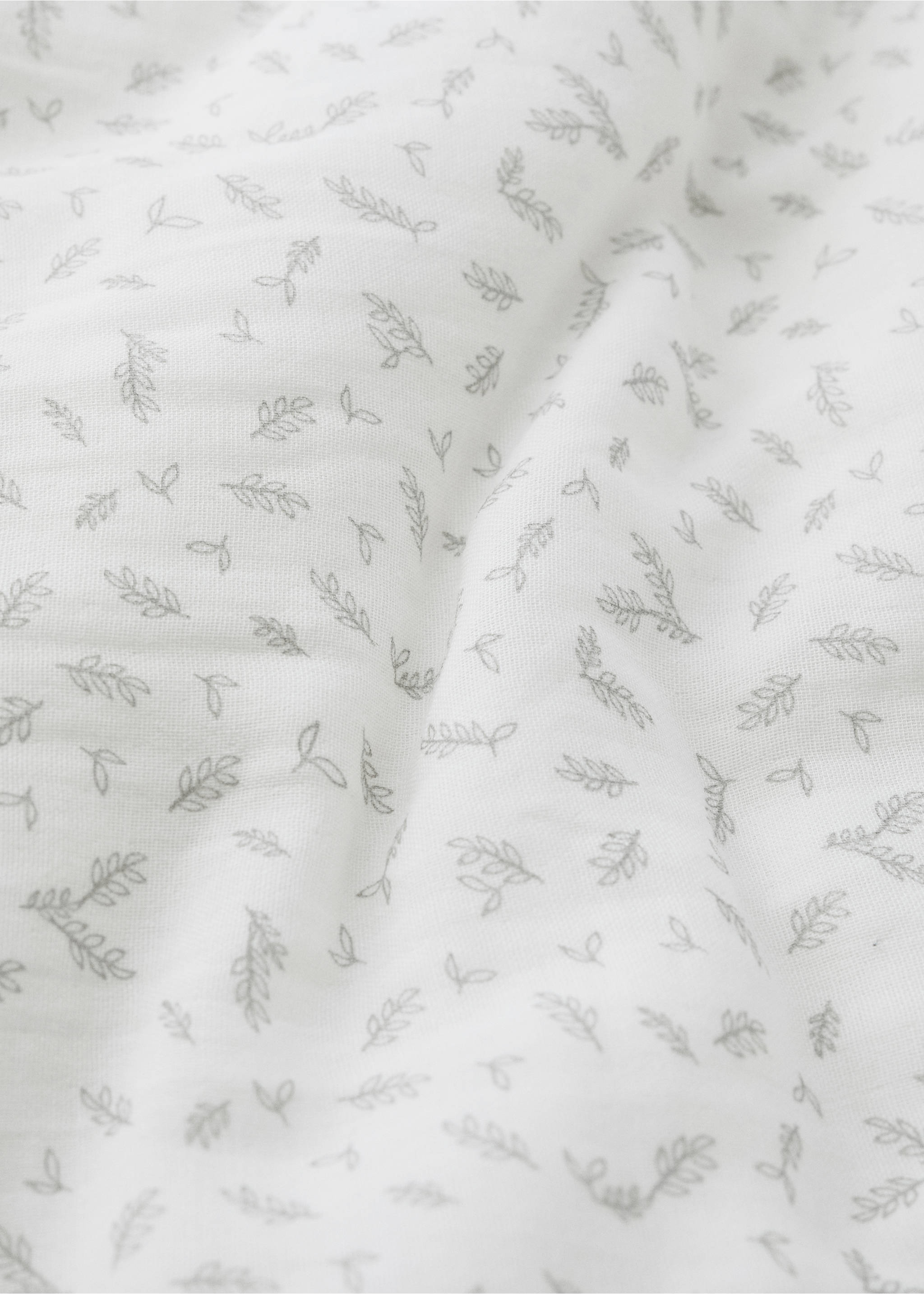 Printed muslin cot duvet cover - Details of the article 2, Ecru. Ref: 37044459-00.