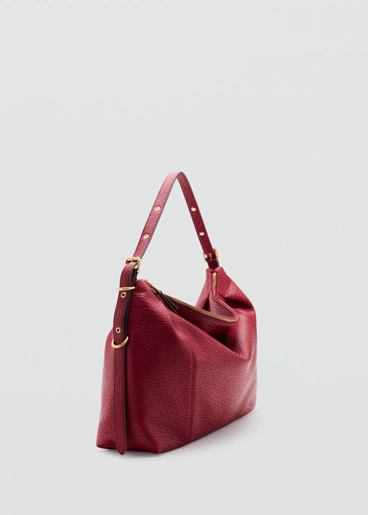 Shoulder bag with buckles — Red
