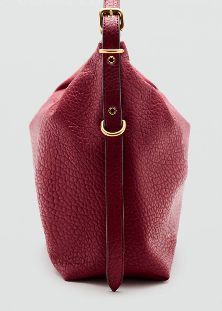 Shoulder bag with buckles — Red