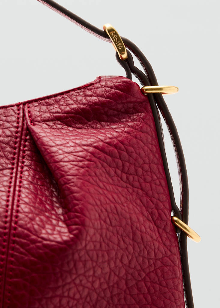 Shoulder bag with buckles — Red