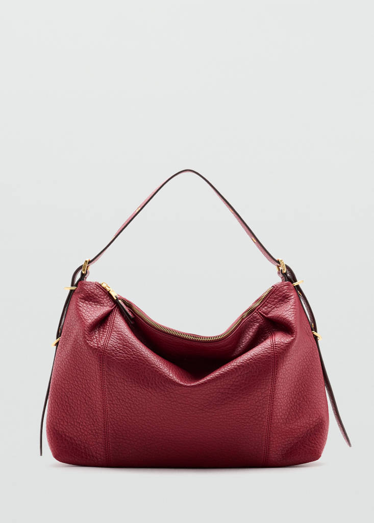 Shoulder bag with buckles — Red