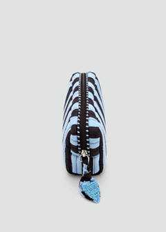 Striped cotton toiletry bag — Blue 3