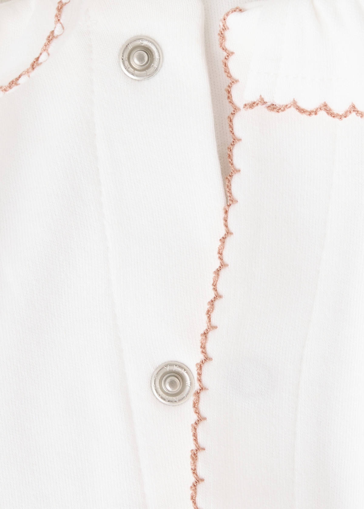 Contrast trim pyjama onesie — Off White