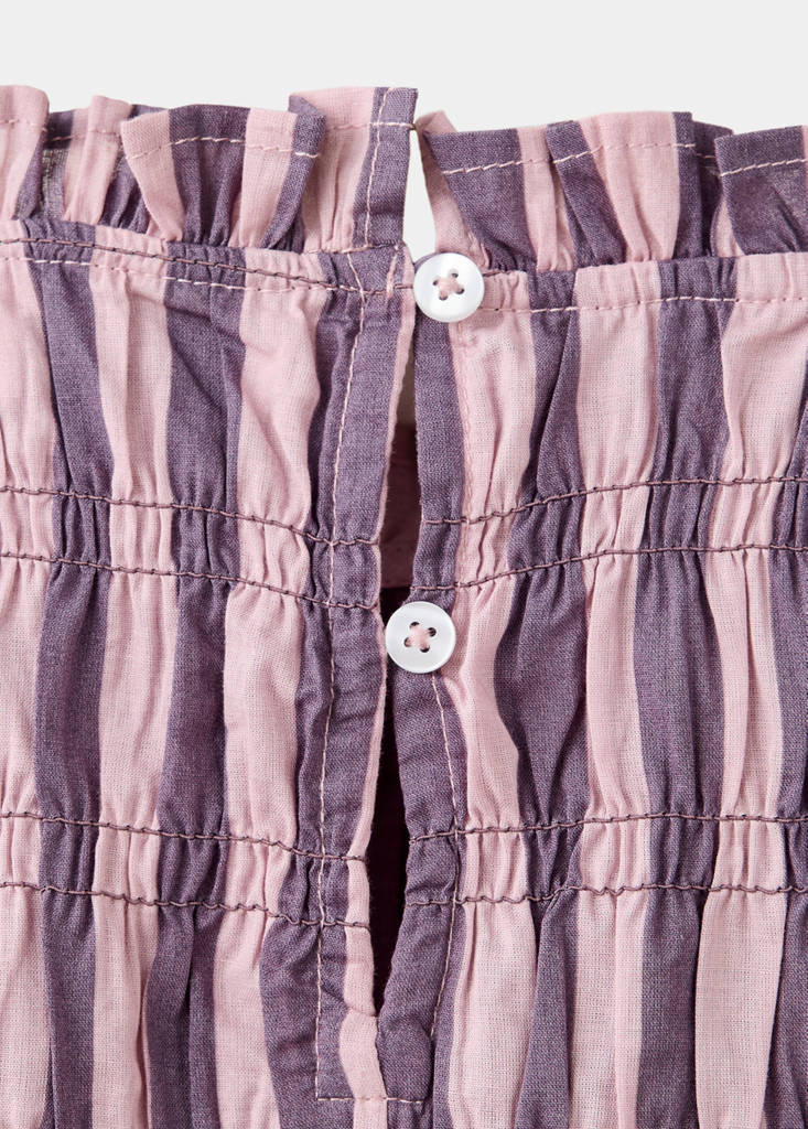 Gathered striped blouse — Light/Pastel Purple