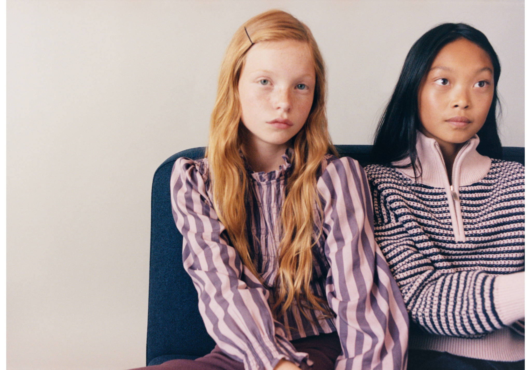 Gathered striped blouse - Panoramic plane