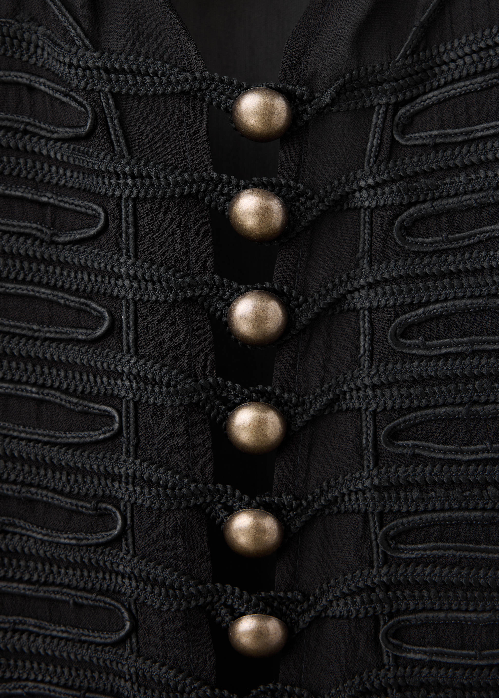Chiffon blouse with frog closures - Details of the article 8