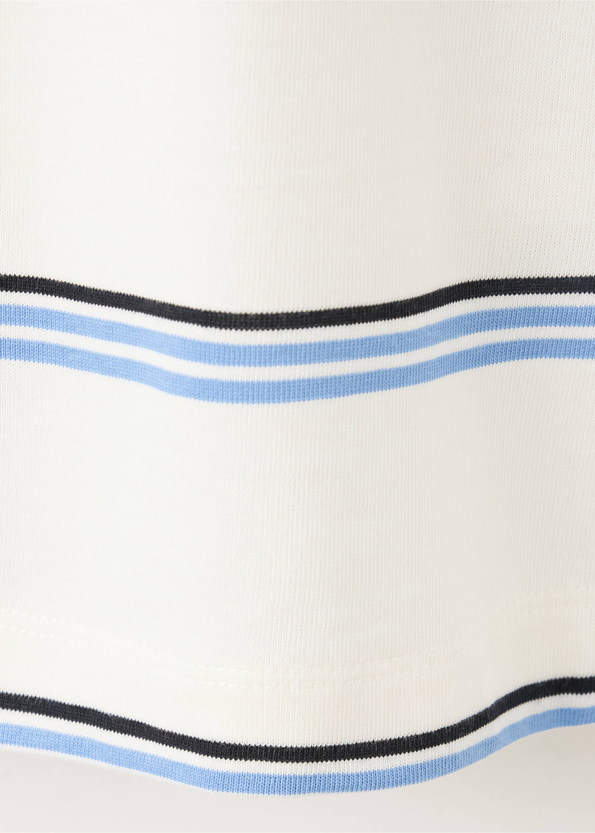 Gestreiftes T-Shirt aus 100 % Baumwolle - Detail des Artikels 0, Ecru. Ref: 37044470-00.