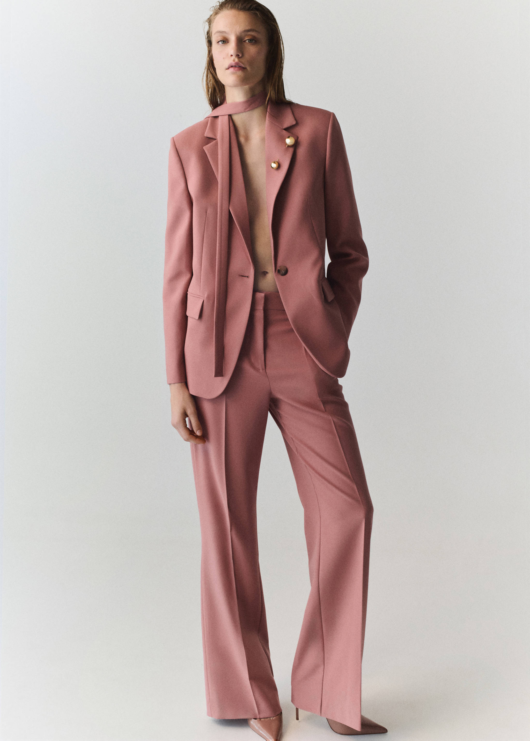 Straight-fit suit trousers - General plane