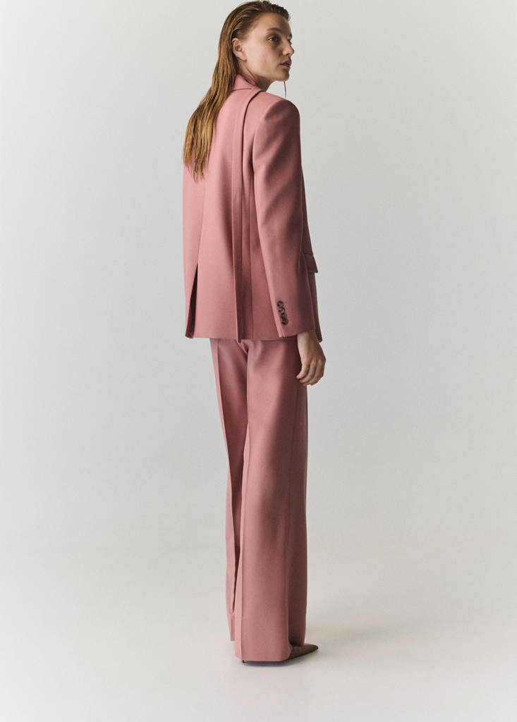 Straight-fit suit trousers — Pink