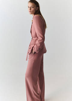 Straight-fit suit trousers — Pink 4