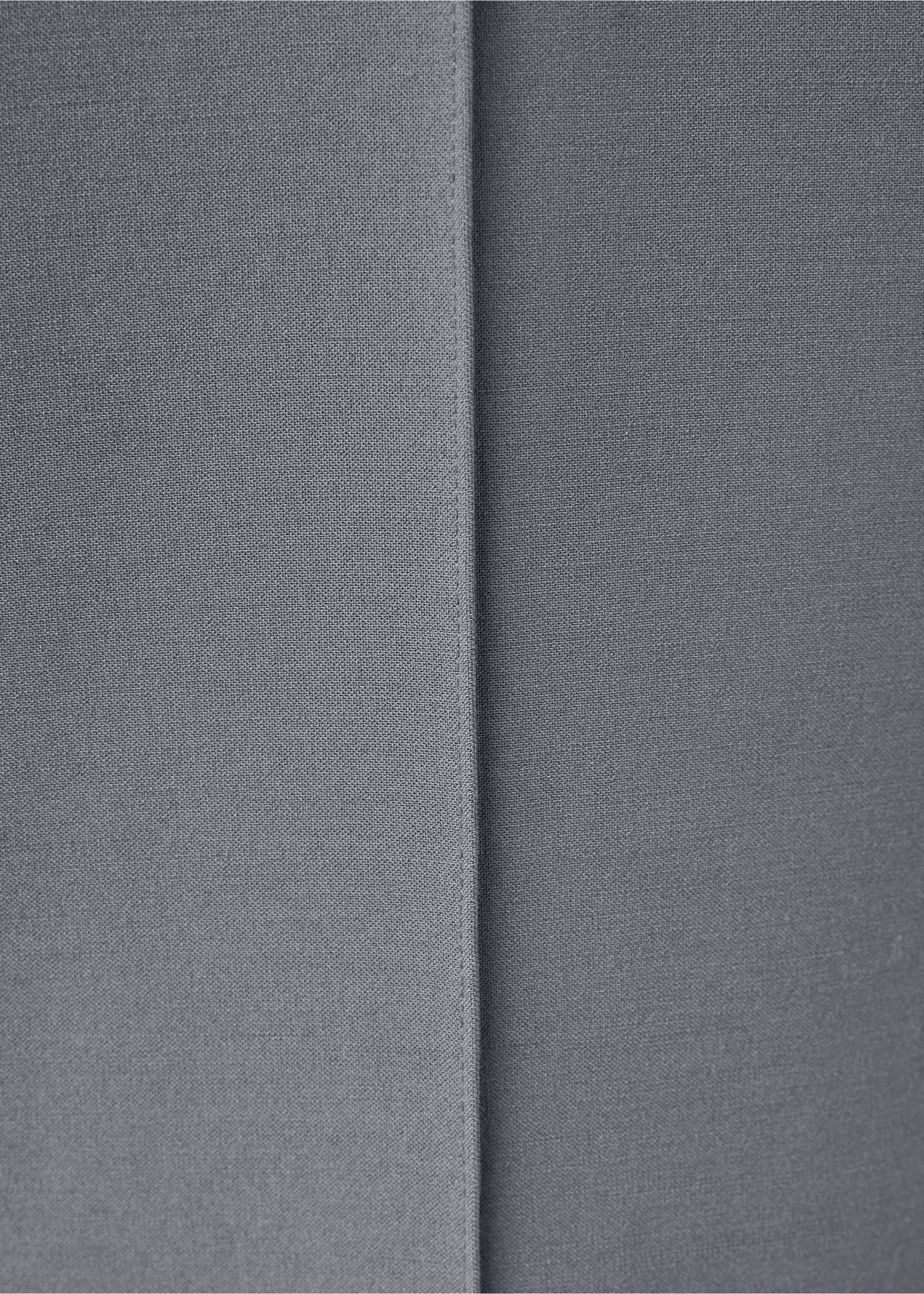 Straight-leg trousers with seam detail - Details of the article 0, Charcoal. Ref: 37044473-00.