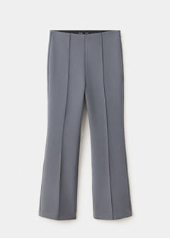 Straight-leg trousers with seam detail — Charcoal 5