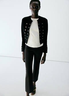 Straight-leg trousers with seam detail — Black 2