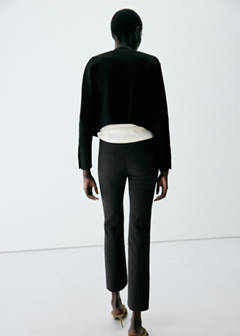 Straight-leg trousers with seam detail — Black 3
