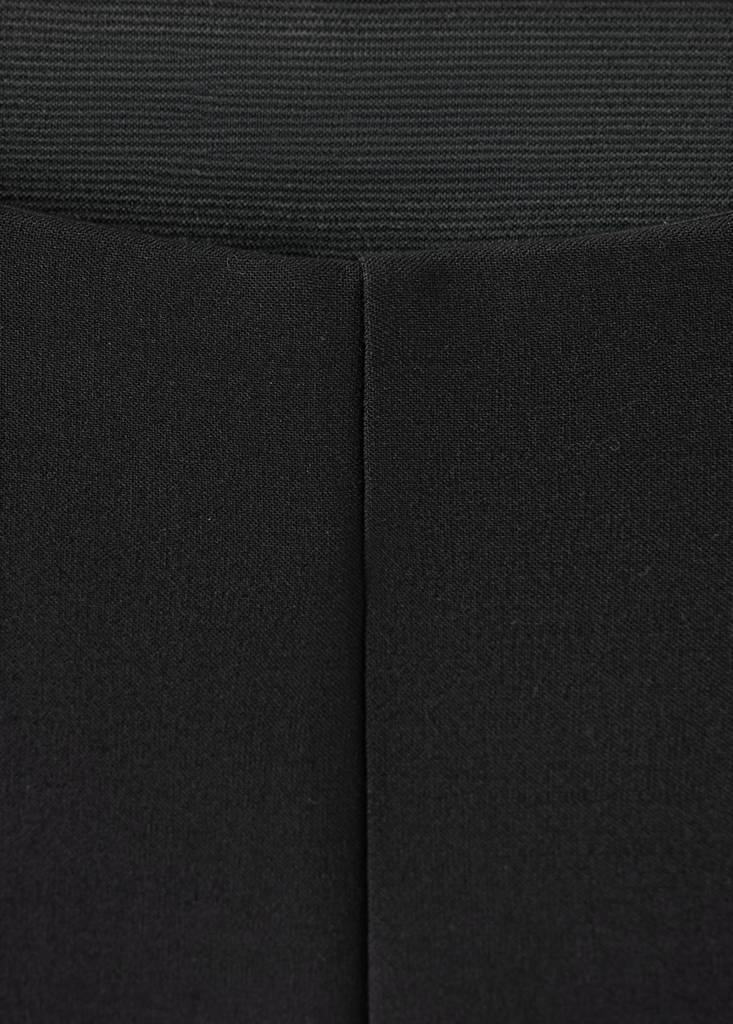 Straight-leg trousers with seam detail — Black
