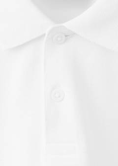 Long sleeves cotton polo — White 4