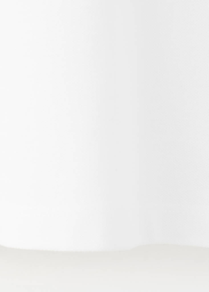 Long sleeves cotton polo — White